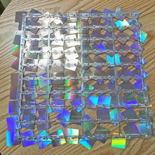 Загрузите изображение в программу просмотра галереи, 18 шт., фоновые панели с золотыми блестками для свадебной вечеринки, фон для детского душа, декор стен, блестящие лазерные фоны, занавеска 30x30 см