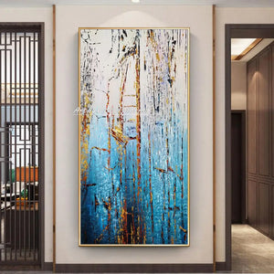 Arthyx Hand Made Texture Abstract Oil Paintings On Canvas,Modern Large Wall Art,Picture For Living Room Home Entrance Decoration