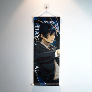 Anime Chainsaw Man Scroll Canvas Makima Power Denji Aki Mitaka Asa Wall Hanging Painting Home Decor Manga Chainsaw Man Posters