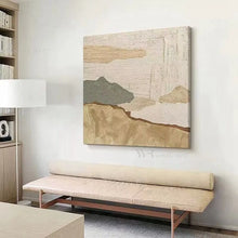 Carica l&#39;immagine nel visualizzatore della Galleria, Nordic Modern Abstract Landscape with Pure Handmade Oil Painting Home Decoration For Bedroom Dining Room Living Room  Sofa Mural