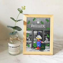 Cargar imagen en el visor de la galería, Póster de dibujos animados de Disney de Mickey Mouse, Pato Donald, cuadro sobre lienzo para pared, imágenes divertidas de dinero, decoración de dormitorio para niños