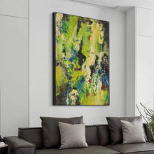 Laden Sie das Bild in den Galerie-Viewer, Abstract Green Rock Wall Painting For Home Decor Hand Drawn Canvas Oil Painting Hanging Poster Art Picture For Living Room Sofa