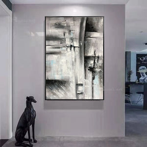 Nordic Abstract Decorative Painting Wall Art Poster Handmade Canvas Oil Painting Hanging In Living Room Porch Hotel Restaurant