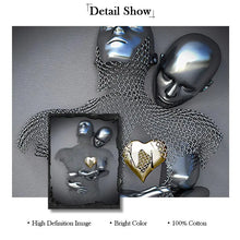 Carica l&#39;immagine nel visualizzatore della Galleria, Metal Figure Statue Canvas Painting Romantic Abstract Posters Prints Wall Art Pictures Modern Living Room Decorations for Home