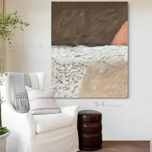 Load image into Gallery viewer, Modern Minimalist Abstract Art Oil Painting Hand Draw Canvas Texture Acrylic Poster Wall Decor Picture for Living Room Bedroom