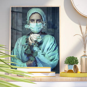 GATYZTORY DIY Malen nach Zahlen Arzt Öl Färbung nach Zahlen Engel Krankenschwester Wandkunst Leinwand Bild handgemalt Home Decoratio