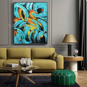 Unique Texture Abstract Wall Oil Painting Pop Art Canvas Decorative Mural Hand Painted Acrylic Poster for Living Room Bedroom