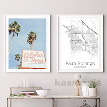 Carica l&#39;immagine nel visualizzatore della Galleria, Foglia di palma Porta rosa Stampe d&#39;arte Springs Poster Viaggio tropicale Wall Art Canvas Pittura Toni pastello Immagine Living Room Decor
