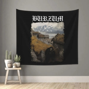 Tapiz de bandera de Burzum, tapiz colorido de poliéster para colgar en la pared, decoración de habitación, cubierta de mesa, tapiz de pared de Mandala