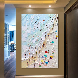 Senza cornice Il tramonto sul mare Dipinto a mano Idea Pittura a olio su tela Grande arte murale fatta a mano Decorazione domestica moderna