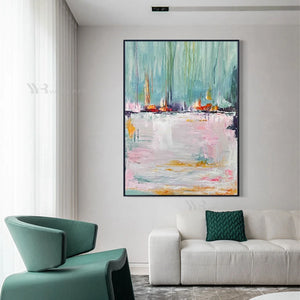 One Piece Abstract Wall Picture Handmade Acrylic Canvas Oil Painting Artwork Hanging Poster For Living Room Hotel Decor Entrance