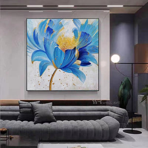 Painter Hand-Painted Flowers Blooming Wealth Mural Wall Art Canvas Oil Painting Restaurant Bedroom Living Room Decoration Poster