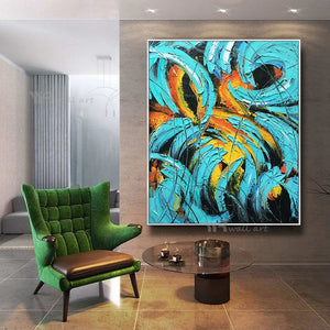 Unique Texture Abstract Wall Oil Painting Pop Art Canvas Decorative Mural Hand Painted Acrylic Poster for Living Room Bedroom