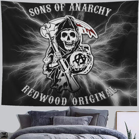 Sons Of Anarchy Modello Arazzo Boho Hippie Teschio Stampa Arazzo Arte Estetica Soggiorno Decorazioni per la casa Decorazione della stanza Arazzi