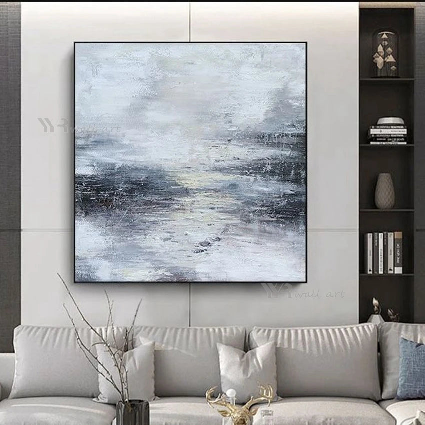 Nordic Home Decor Mural Abstract Wall Art Canvas Handmade Oil Painting Living Room Sofa Bedroom Restaurant Porch Custom Drawing