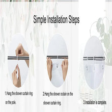 Charger l&#39;image dans la galerie, Ensemble de rideaux de douche imperméables avec 12 crochets, housses de toilettes, tapis de bain pour salle de bain, tapis antidérapant, rideau pour fenêtres