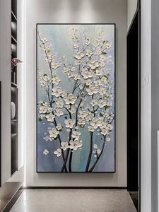 New Handmade Knife Flower Oil Painting Large Size 100% Handpainted Oil Painting On Canvas Wall Art Picture Home Decoration