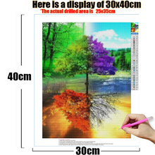 Laden Sie das Bild in den Galerie-Viewer, Landschaft 5D Diamant Malerei abstrakte vier Jahreszeiten Baum Diamant Mosaik Strand Strass Stickerei Home Decor Mosaik DIY