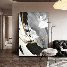 Load image into Gallery viewer, High-Quality Art Porch Hanging Painting Modern Abstract Minimalist Handmade Canvas Oil Painting Home Hotel Decor Mural Hot Sale