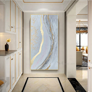 Gold Foil Decorative Painting Handmade Oil Painting On Canvas Wall Art Decor Mural Modern Abstract Pop Aesthetic Hanging Poster