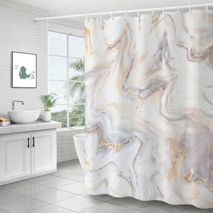 Marble Ripple Shower Curtains Abstract Striped Waterproof Bath Curtains for Bathroom Home Decor Modern Luxury Bathroom Curtain