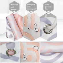 Load image into Gallery viewer, Nordic Shower Curtain Geometric Color Block Bath Curtains Wifi Pattern Waterproof Bath Curtain Extra Large Wide 12pcs Hooks