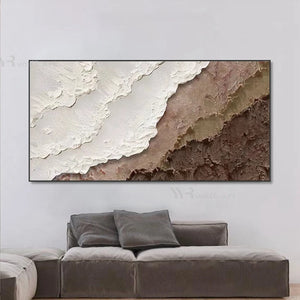 Wave Beach Abstract Texture Wall Poster House Decoration Painting Handmade Oil Painting Art Canvas Living Room Hanging Picture