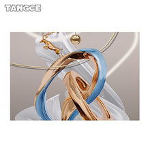 Carica l&#39;immagine nel visualizzatore della Galleria, Moderna astratta cervo dorato tela pittura nordico lusso nastro poster stampa immagini di arte della parete per soggiorno decorazione della casa