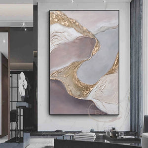 Pintura al óleo acrílica hecha a mano de alta calidad sobre lienzo, textura, póster de lámina dorada, Arte de la pared Decoración, imagen colgante para sala de estar
