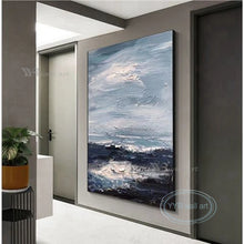 Cargar imagen en el visor de la galería, Handmade Abstract Oil Painting Wall Art Decor Poster Non-toxic Acrylic Texture Image Home Hotel Porch Hanging Picture Frameless