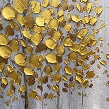 Cargar imagen en el visor de la galería, Golden Art Decorative Painting Canvas Oil Painting Handmade Fortune Trees Image Living Room Bedroom Porch Wall Aesthetic Mural