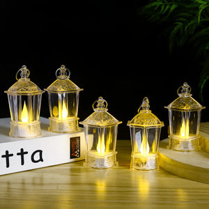 Velas navideñas, luz, farol LED, decoración de fiesta, pequeño farol de viento, lámpara colgante, Bougie Led Flamme Vacillante