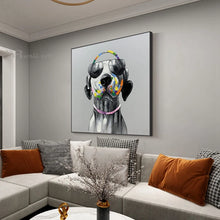 Carica l&#39;immagine nel visualizzatore della Galleria, Kawaii Puppy Cartoon Animal Decoration Acrylic Poster Handmade Canvas Oil Painting Wall Artwork Mural for Kids Room Living Room