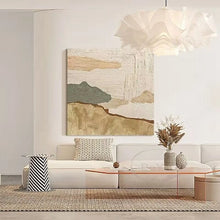 Carica l&#39;immagine nel visualizzatore della Galleria, Nordic Modern Abstract Misty Rain Landscape Painting  Pure Handmade Oil Painting Home Decoration Hotel Bedroom Living Room Mural