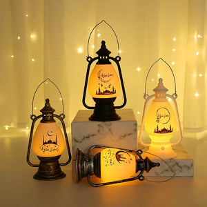 EID Mubarak Lanterna LED Luci del vento Decorazione Ramadan per la casa Decorazione del partito musulmano islamico EID Al Adha Ornamenti Regali Ramadan