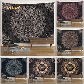 Indiano Mandala Arazzo Fiore Appeso a parete Boho Hippie Tessuto Grande Arazzo Interno Camera da letto Dormitorio Arredamento Estetico