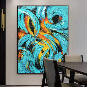 Unique Texture Abstract Wall Oil Painting Pop Art Canvas Decorative Mural Hand Painted Acrylic Poster for Living Room Bedroom