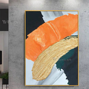 Modern Minimalism Wall Art Decor Poster Handmade Abstract Canvas Texture Oil Painting for Living Room Bedroom Restaurant Aisle