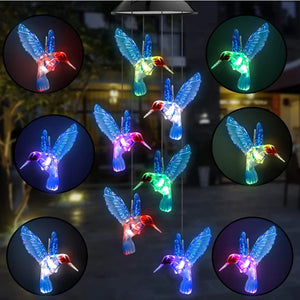 Campanelli eolici solari Lampada sospesa Campanelli eolici a forma di zucca Luce LED che cambia colore Parco esterno Cortile Decorazione pendente natalizia