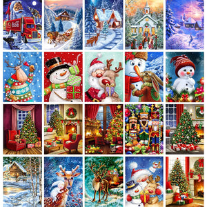 Diamond Painting Christmas Snowman Cross Stitch New Arrival 5D DIY Diamond Embroidery Mosaic Cartoon Craft Holiday Decorations
