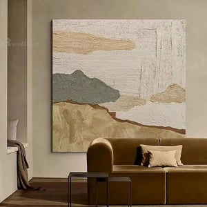 Nordic Modern Abstract Landscape with Pure Handmade Oil Painting Home Decoration For Bedroom Dining Room Living Room  Sofa Mural