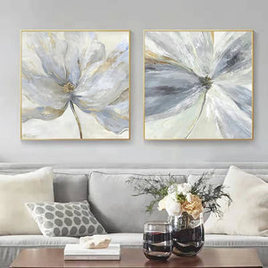 Living Room Bedroom Dining Room Decor Poster Handmade Wall Artwork Canvas Picture Modern Abstract Floral Acrylic Unframed Mural