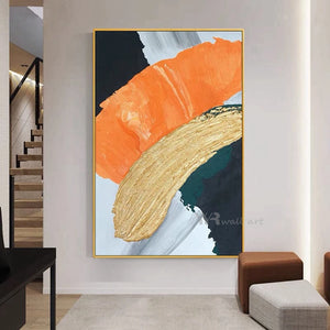 Modern Minimalism Wall Art Decor Poster Handmade Abstract Canvas Texture Oil Painting for Living Room Bedroom Restaurant Aisle