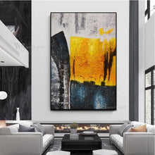 Cargar imagen en el visor de la galería, Handmade Textured Canvas Oil Painting Modern Abstract Decorative Poster for Living Room Sofa Bedroom Porch Hotel Wall Art Mural