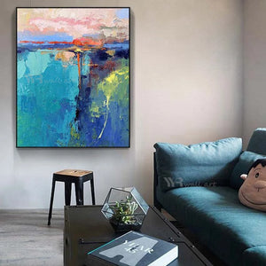 Beautiful Abstract Landscape Wall Picture For Room Decor Hand Painted Oil Painting On Canvas Art Hanging Picture For Living Room