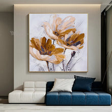Carica l&#39;immagine nel visualizzatore della Galleria, New Abstract Flower Decor Mural Handmade Oil Painting Living Room Sofa Bedroom Restaurant Wall Picture Art Canvas Custom Poster