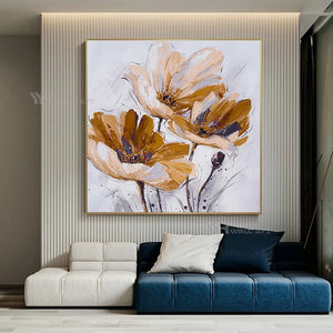 New Abstract Flower Decor Mural Handmade Oil Painting Living Room Sofa Bedroom Restaurant Wall Picture Art Canvas Custom Poster