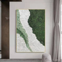 Cargar imagen en el visor de la galería, Handmade Oil Painting On Canvas Wall Decor Poster Green Art Abstract Image Modern Living Room Bedroom Aisle Sofa Texture Picture