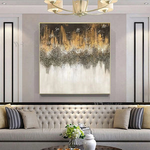 Modern Pure Handmade Oil Painting Abstract Wall Art Canvas Poster Living Room Sofa Bedroom Restaurant Decorative Hanging Picture