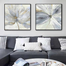 Carica l&#39;immagine nel visualizzatore della Galleria, Living Room Bedroom Dining Room Decor Poster Handmade Wall Artwork Canvas Picture Modern Abstract Floral Acrylic Unframed Mural